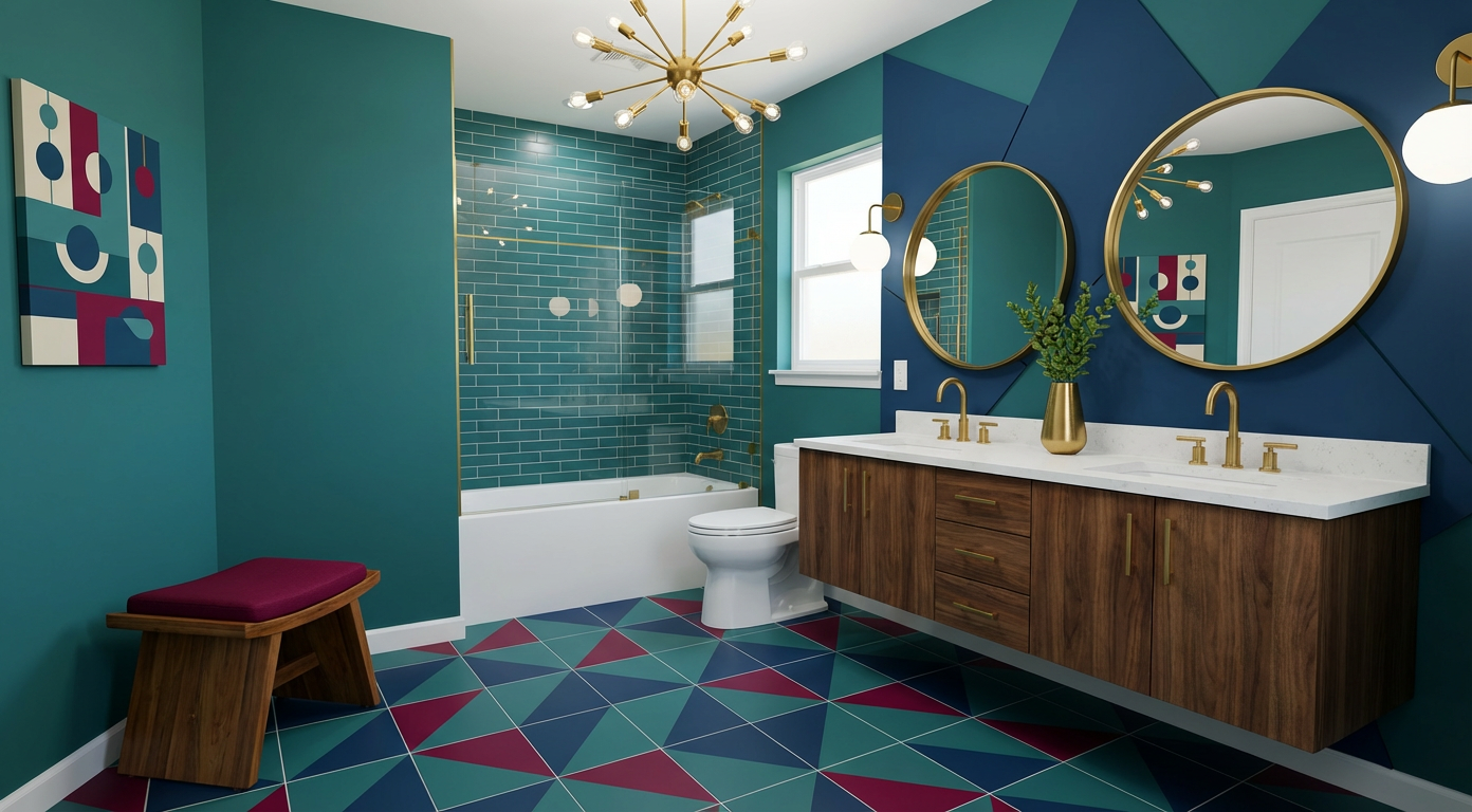 Mid-Century Modern bathroom